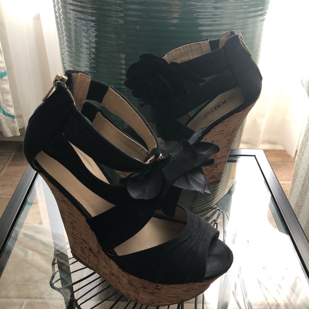 Just Fab Platform Wedge Sandals